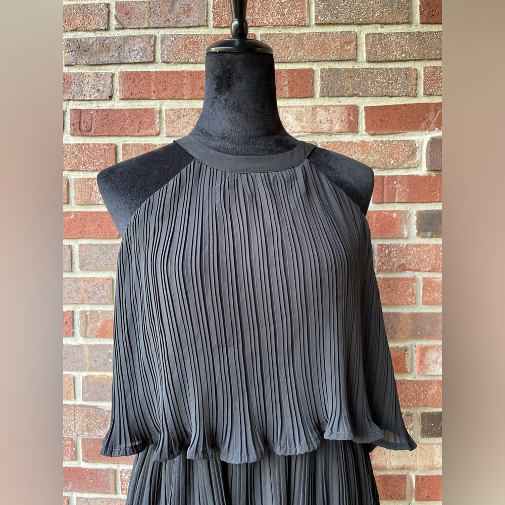ZESICA Women's 2024 Summer Sleeveless Halter Neck Ruffle Tiered Layered Chiffon